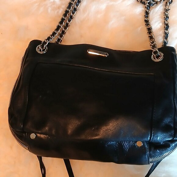 REBECCA MINKOFF - Black Leather Bag - Picture 2 of 16